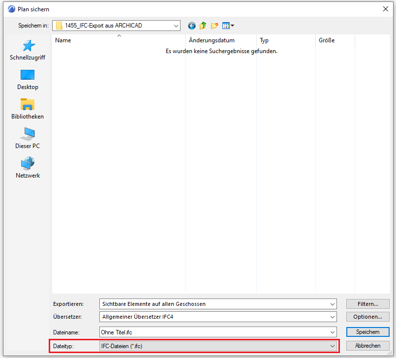 IFC-Export aus ARCHICAD