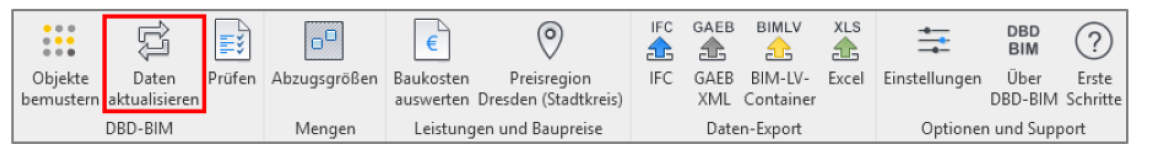 DBD-BIM | 10 Daten aktualisieren